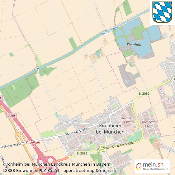 Kirchheim bei Mnchen  Lageplan